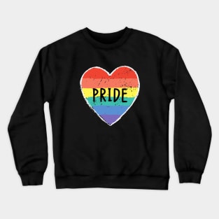 Rainbow Pride Hearts Crewneck Sweatshirt